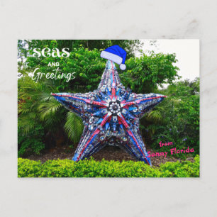 Carte Postale Mer et salutations de Sunny Florida Noël