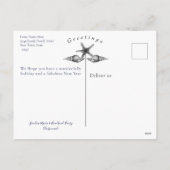 Carte postale Mer et voeux (Dos)