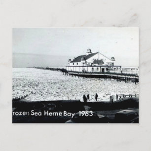 Carte Postale Mer gelée à Herne Bay - Kent -1963