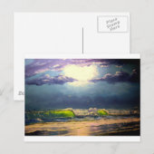 Carte Postale Mer Lune (Devant / Derrière)