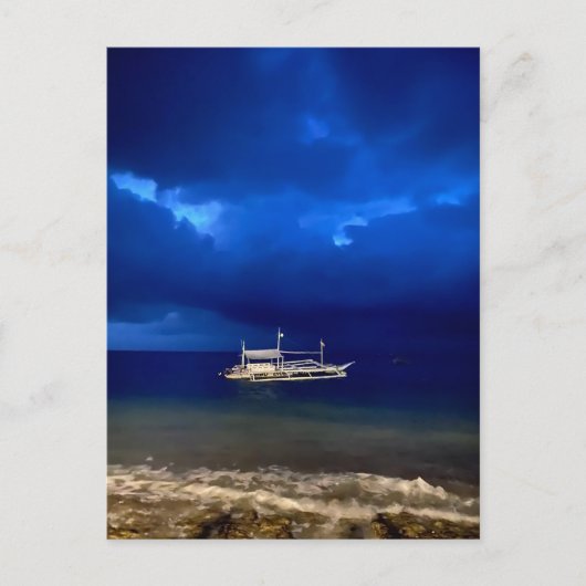 Carte Postale Mer nocturne. affiche (Devant)