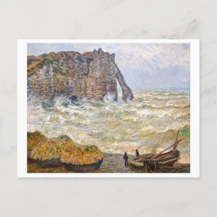 Carte Postale Mer orageuse à É tretat   Monet