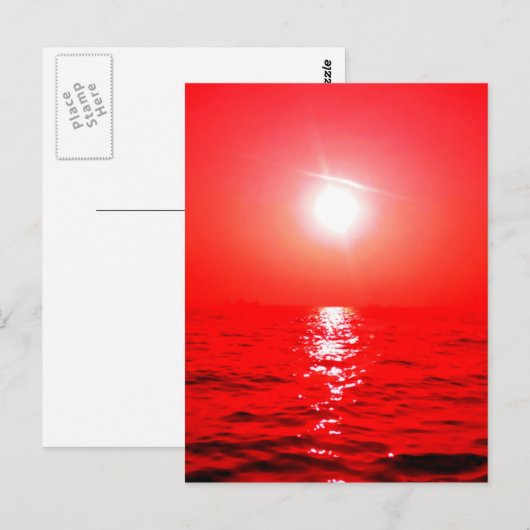 Carte Postale Mer Red Sunset (Devant / Derrière)