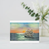 Carte Postale mer tranquille (Debout devant)