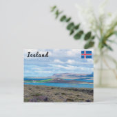 Carte Postale Mer typique de l'Islande avec fermes (Debout devant)