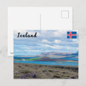 Carte Postale Mer typique de l'Islande avec fermes (Devant / Derrière)