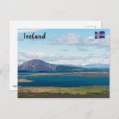 Carte Postale Mer typique de l'Islande avec fermes (Devant / Derrière)