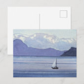 Carte Postale Mer violet (Devant / Derrière)