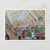 Carte Postale Mercado Central de Valencia Peinture d'Alfred Fox (Devant)
