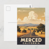 Carte Postale Merced California Central Valley (Devant / Derrière)