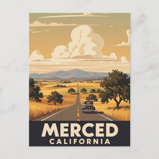 Carte Postale Merced California Central Valley (Devant)