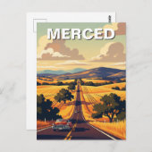 Carte Postale Merced California Central Valley (Devant / Derrière)