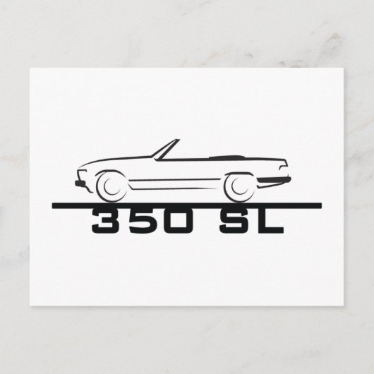 Carte Postale Mercedes 350 SL Type 107 (Devant)