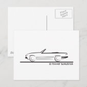 Carte Postale Mercedes 450 SL Type 107 (Devant / Derrière)