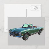 Carte Postale Mercedes Benz 280 SL Convertible (Devant / Derrière)