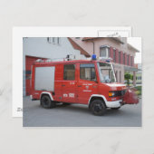 Carte Postale Mercedes Benz 711D Rosenbauer (Devant / Derrière)