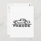Carte Postale Mercedes SL Pagode avec script (Devant / Derrière)
