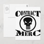Carte Postale Mercenaire Merc Contrat (Devant / Derrière)