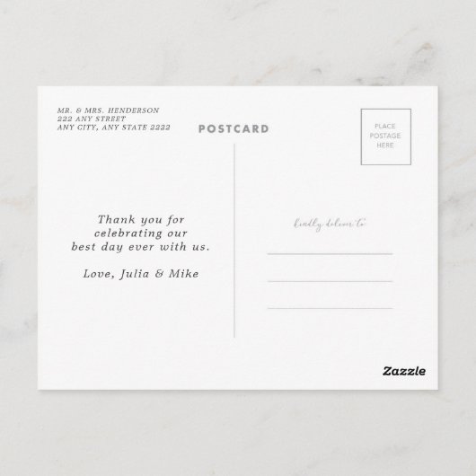 Carte postale Merci (Dos)