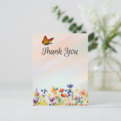 CARTE POSTALE MERCI (Debout devant)