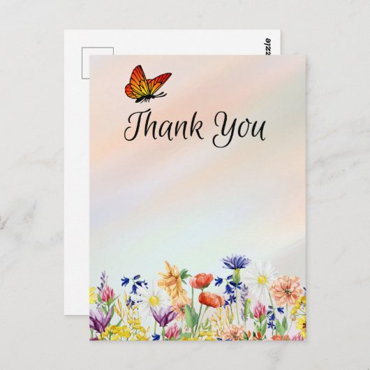 CARTE POSTALE MERCI (Devant / Derrière)