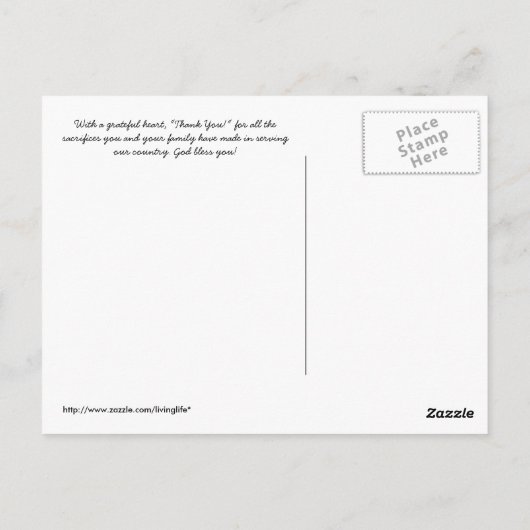 Carte postale Merci (Dos)