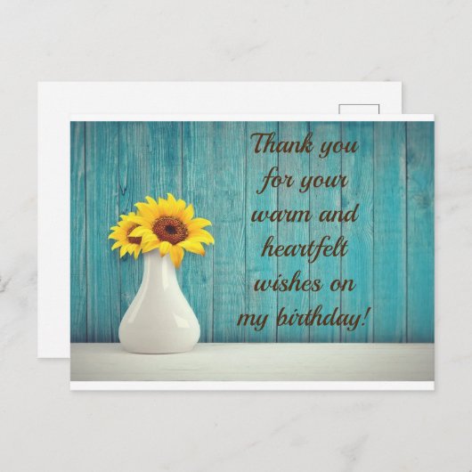 carte postale Merci (Devant / Derrière)