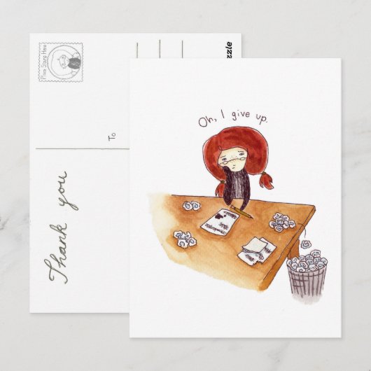 Carte postale Merci (Devant / Derrière)