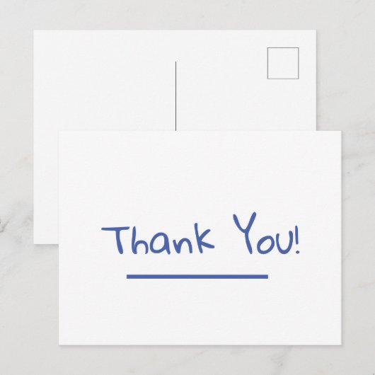 carte postale Merci (Devant / Derrière)