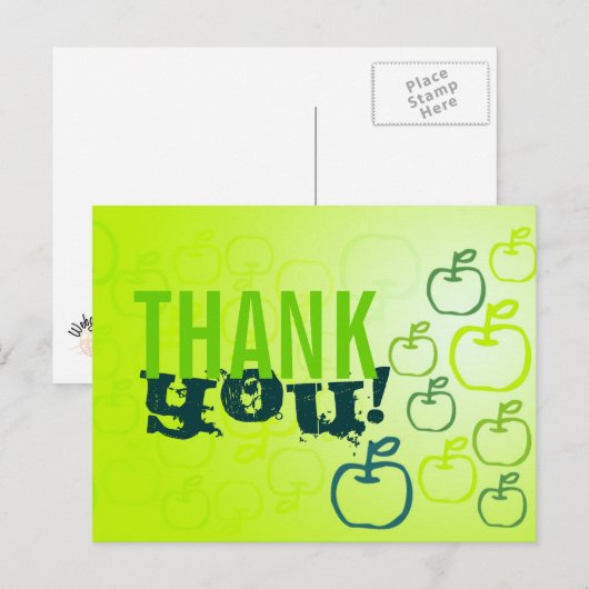 Carte postale Merci (Devant / Derrière)