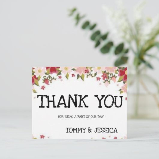 Carte postale Merci (Debout devant)