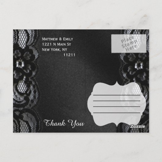 Carte postale Merci (Dos)