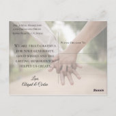 Carte postale Merci 2 photos à script moderne (Dos)