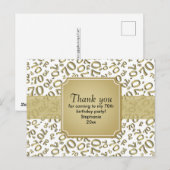 Carte Postale Merci 70e anniversaire Numéro Motif noir/blanc (Devant / Derrière)