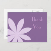Carte Postale Merci à fleur pourpre (Devant / Derrière)