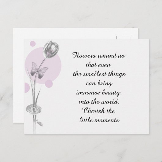 Carte Postale Merci à fleurs de Tulip (Devant / Derrière)