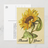 Carte postale "Merci !" à l'ancienne avec tourneso (Devant / Derrière)