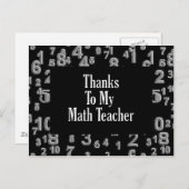Carte Postale Merci À Mon Professeur De Maths (Devant / Derrière)