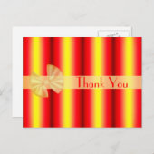 Carte postale Merci à rayures rouges et jaunes (Devant / Derrière)