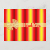 Carte postale Merci à rayures rouges et jaunes (Devant)