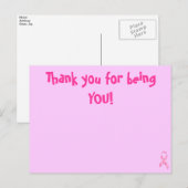 Carte postale Merci à ruban pour cancer du sein ro (Devant / Derrière)