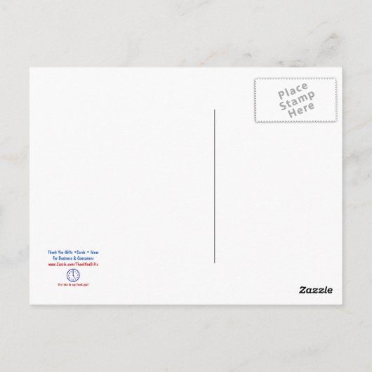 Carte postale Merci à thème de plage (Dos)