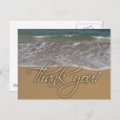 Carte Postale Merci à thème plage (Devant / Derrière)