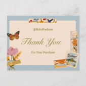 Carte postale Merci à thème vintage (Devant)