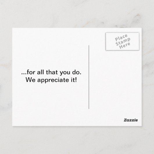 Carte Postale Merci à un coeur d'art latte (Dos)