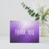 Carte Postale Merci Abstrait blanc violet (Debout devant)