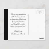 Carte Postale Merci | Ajouter un mémorial photo (Dos)