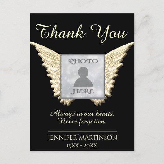 Carte Postale Merci | Ajouter un mémorial photo (Devant)
