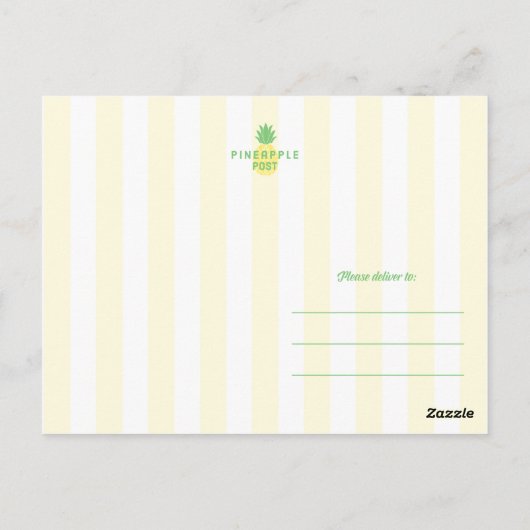 Carte postale Merci ananas (Dos)