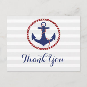 Carte Postale Merci Ancre nautique